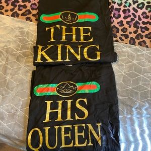 Matching the king & his queen shirts
